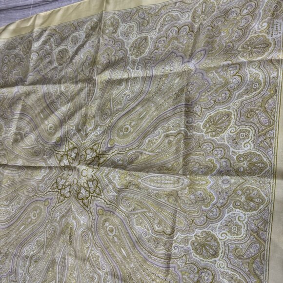 Scarf made in England liberty of london square silky satiny feel scarf paisley - Picture 3 of 8